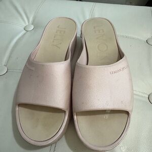 Pink Lemon Jelly Platform Slides – Perfect for Winter Holiday!